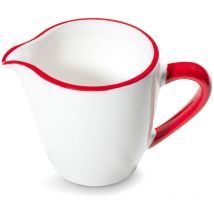 Gmundner Keramik - Cerámica Gmundner Borde Rojo Rubí, Vertedor de Leche Gourmet (0,2L)