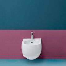 Bidet Flo sospeso cm. 54x37 in ceramica bianco lucido di Ceramica