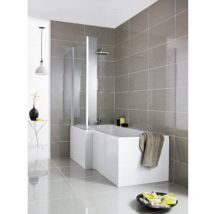 Ceramica - Nuie Acrylic Square Bath End Panel 500mm h x 700mm w - White