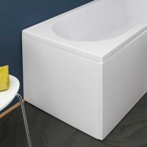 Ceramica - p Shaped Shower Bath Bundle End Panel