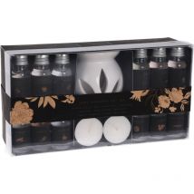 Peragashop - Céramique à aromathérapie, avec 15 parfums et 2 bougies chauffe-plat.