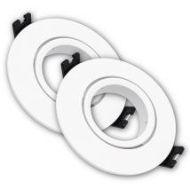 Cerceau en aluminium circulaire pour ampoule GU10/Dicroica basculante Lot de 2 U.