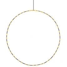 Cercle Lumineux Decoratif 50 Led - Cercle Led Lumineux Blanc Chaud - Cercle Lumineux Led Deco de 50cm Pour Intérieur
