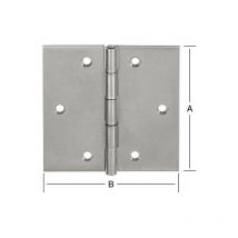 Cardini da 70x70 mm in acciaio inossidabile (V2A)
