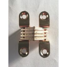 Cerniera invisibile CEAM 42x10 mm in acciaio ottonato – Montaggio semplice e veloce – Adatta per porte a destra e sinistra