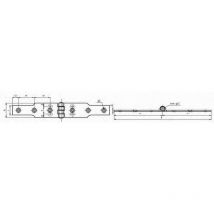 Monin - Cerniera a filetto 1014 Acciaio zincato - 30 x 200 mm - 427170