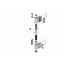 Fapim - Cerniera a morsetto in alluminio 5500AI per porte pesanti - Nero 9005 - 5520A37