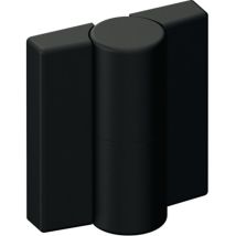 Cerniera din sinistra altezza 52 mm larghezza 47 mm poliammide con inserto in metallo nero profondo Hewi opaco