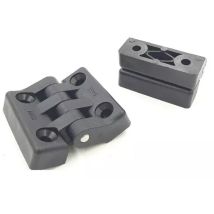 Cerniera in poliammide rinforzato nero 65x65 mm – Acciaio inox AISI 303 – Finitura opaca – GAMM