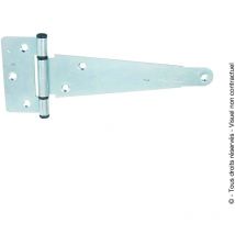 Cerniera inglese L400 axecomposit zingblc acciaio zincato, H.7 x L.44 x P.9.5 mm afbat