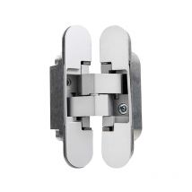 Cerniera invisibile per porte, Set di 2 cerniere invisibili per porte pesanti, portata 40 kg, apertura 180o, Zamak Ulisem