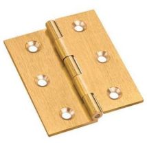 Cerniera Mezzo Collo 4102 Valtoce - Ottone Fresato Satinato Perno Fisso Mm 40x35x1,6 - 24 Pezzi