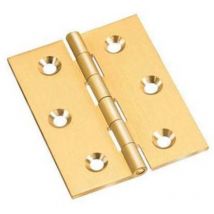Cerniera piana 4101 Valtoce ottone fresato satinato perno fisso mm 35X30X1,6