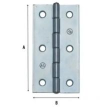 Cerniere strette perno fisso art.120 - mm.50x31x0,8