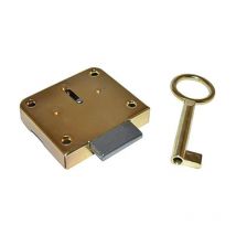 Cerradura mueble parche 42/25 con llave , Cerradura para muebles y cajones M42Para sobreponerMedidas entrada hasta la llave 25mmApertura derecha e