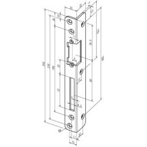 Assa Abloy - Cerradero acodado de seguridad 069 S.3mm va ma din l