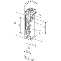 EFF - Cerradero eléctrico 118,63 ProFix 2 22-42 v ac / dc Soporte din l / r con FaFix assa abloy