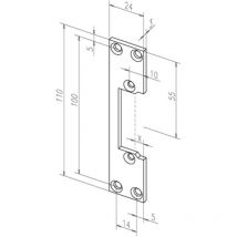Assa Abloy - Cerradero plano 107 sta galvanizado, p. Ej., 24xL.110mm din l / r