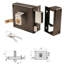 CVL - cerradura 7125ar / 100 / hierro esmaltado derecha cilindro perfil