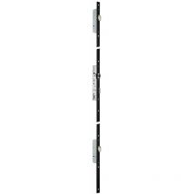 Metalux Sas - Cerradura de embutir de 3 puntos metalux - Picaporte de 1/2 vuelta U7/36 mm - Sin cerradura - F1U7360200