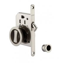 Thirard - Cerradura de gancho para puerta corredera, cromada satinada