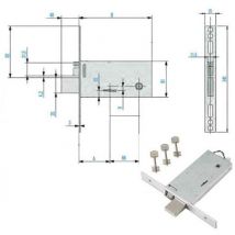 Nuova Feb - Cerradura Eléctrica Doble Paleta e 70 - Fr.25 Mm. 1 punto de cierre