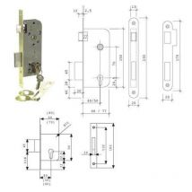 Tesa Assa Abloy - tesa cerradura embutir tesa 2031/40/hl ent-40mm, c/recto, dorada