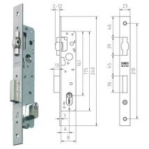 MCM - cerradura embutir metalica 1551-21 18 inox cilind.oval 26x26