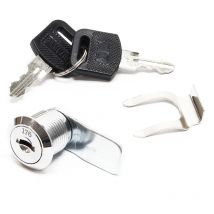 Cerradura para buzón con 2 llaves 16mm 90°, también como cerrojo para muebles, cierre de taquillas, etc