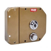 Tover - Cerradura seg. sobr. 1p oro 7001 izq con resbalon 7001