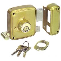 Ucem - cerradura 4125-hb/10/ derecha , Cerradura 4125-hb/10/derecha. - Cerradura de sobreponer con pestillo y llave.- Acabado hierro esmaltado /