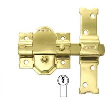 Interfer - Cerrojo Sobreponer 86Mm 31 Dorado Dor Bombillo 50Mm Cadena Reten.