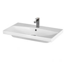 Cersanit - City - Lavabo 81x46 cm, avec trop-plein, trou pour robinetterie, blanc K35-061