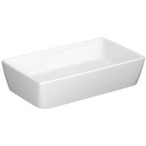 City - Lavabo da appoggio 60x36 cm, senza troppopieno, bianco K35-047 - Cersanit