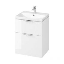 City - Meuble avec lavabo, 74x59x45 cm, 2 tiroirs, blanc S801-422 - Cersanit