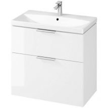 Cersanit City - Mobiletto con lavabo, 74x79x45 cm, 2 cassetti, bianco S801-423