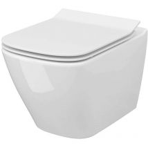 Cersanit City - WC suspendu avec abattant SoftClose, CleanOn, blanc S701-405