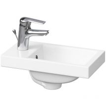 Cersanit - Como Waschbecken für Möbel 40x22 cm mit Hahnloch in der Mitte (K32-001-BOX)