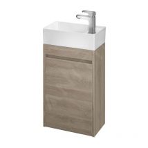 Crea - Meuble-lavabo, 59x39x22 cm, 1 porte, charnières g/d, chêne S924-013 - Cersanit