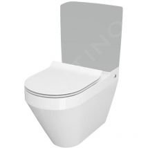 Cersanit - Crea - wc à poser avec abattant SoftClose, sortie vario, CleanOn, blanc K114-023