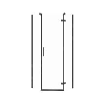 Cersanit - Jota - Cabine de douche 80x80 cm, droite, noir/verre clair S160-011
