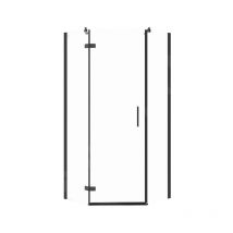 Cersanit - Jota - Cabine de douche 90x90 cm, gauche, noir/verre clair S160-016