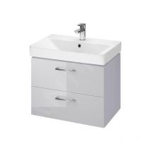 Lara - Meuble avec lavabo, 46x59x38 cm, 2 tiroirs, gris S801-317-DSM - Cersanit