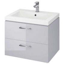 Cersanit - Lara - Waschtisch mit Unterschrank, 45x59x45 cm, 2 Schubladen, grau S801-213-DSM