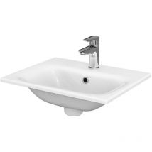 Cersanit - Moduo - Lavabo pour meuble 50x40 cm, avec trop-plein, trou pour robinetterie, blanc K116-042