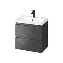 Cersanit - Moduo - Meuble avec lavabo, 57x60x38 cm, 2 tiroirs, anthracite S801-477
