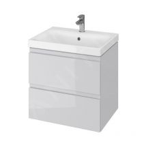 Moduo - Meuble avec lavabo, 57x60x45 cm, 2 tiroirs, gris S801-222-DSM - Cersanit
