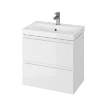 Cersanit - Moduo - Meuble-lavabo, 57x60x38cm, 2 tiroirs, blanc S929-004