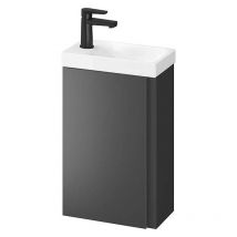 Cersanit - Moduo - Mobiletto con lavabo, 59x39x22 cm, 1 anta, cerniere a sx/dx, antracite S801-467-DSM