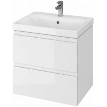 Cersanit - Moduo - Waschtisch mit Unterschrank, 57x60x45 cm, 2 Schubladen, weiß S801-223-DSM